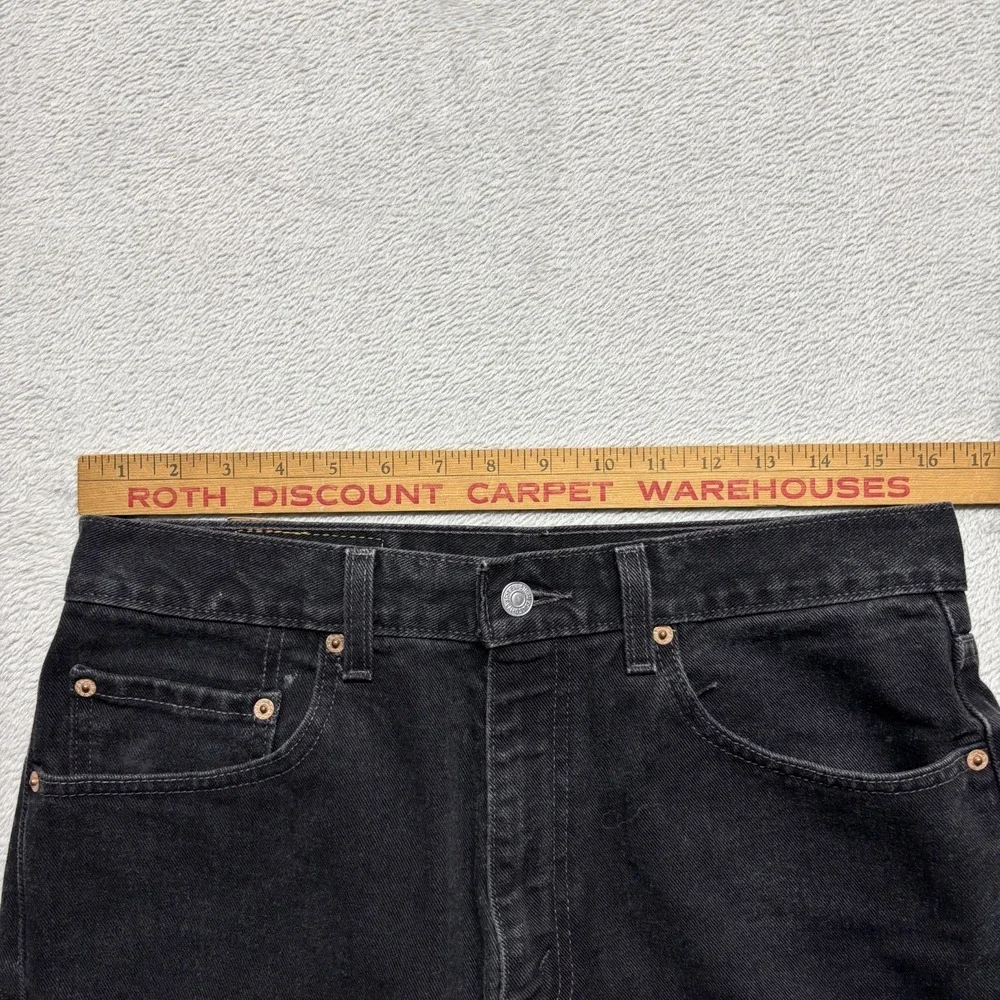 Vintage Levis 550 Jeans 33x30 (Fits 32x30) Black Denim Relaxed Fit Y2K Red Tab